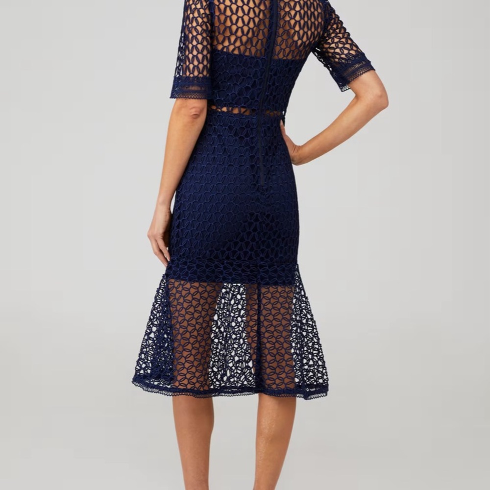 Bardot FIONA MESH DRESS French Navy 6 - Picture 7 of 12
